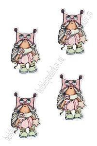 Кабошон-вырубка &quot;Куколка&quot; 2,4*3,6 см (10 шт) SF-6034, №12