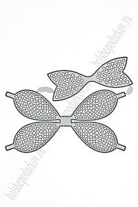 Форма для вырубки "Заготовка для бантика" 11,5*9 см (SF-7793) №22