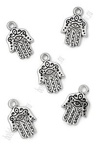 Подвеска металл 1,3*1,5 см "Амулет Рука" (5 шт) SF-7745, серебро
