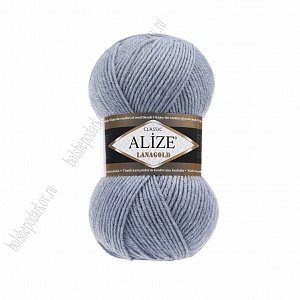 Пряжа &quot;Lana Gold&quot; 100 г*240 м (5 шт) светлый джинс меланж №221