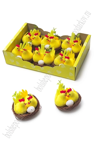 Пасхальный декор &amp;quot;Цыплята&amp;quot; 6,5 см (6 шт) SF-7863, №14