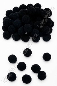 Помпоны Premium 1,8-2 см (100 шт) SF-3309, черный №18