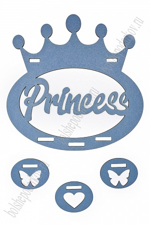 Подставка для заколок и бантиков &quot;Princess №3&quot; 20*20 см, голубой