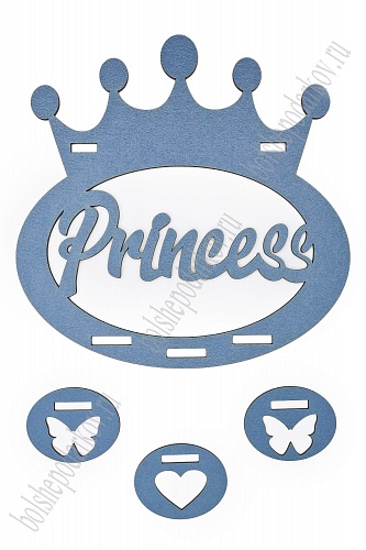 Подставка для заколок и бантиков &amp;quot;Princess №3&amp;quot; 20*20 см, голубой