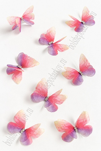 Бабочки шифоновые маленькие 3 см (10 шт) SF-4484, №42