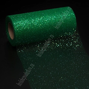 Фатин с блестками 15 см*25 ярд (SF-604) темно-зеленый №19