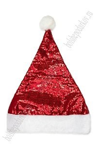 Новогодний колпак 40 см (SF-1719) красный №1