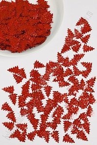 Пайетки "Елочки" 2,2*1,6 см/50 гр (SF-1139) красный