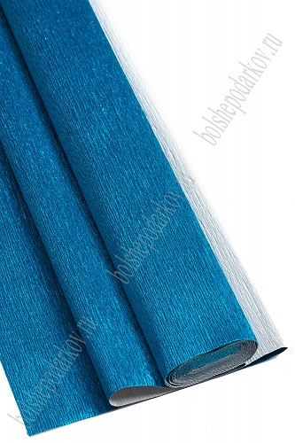 Бумага гофрированная металл, синяя, 140 гр. № 915