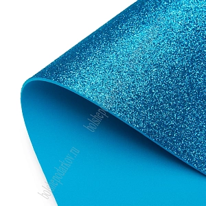 Фоамиран глиттерный А4, 2 мм Premium (10 листов) SF-1955, бирюзовый №019А Фоамиран глиттерный А4, 2 мм Premium (10 листов) SF-1955, бирюзовый №019А