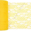 Фатин с узором &amp;quot;Цветы&amp;quot; 15 см*10 ярд (SF-2940) желтый №8