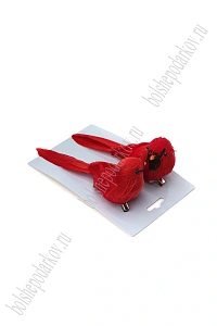 Птички декоративные с зажимом 14*5,5*5 см (2 шт) SF-8015, красный №20