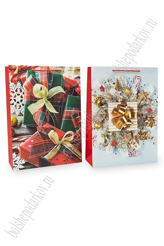 Пакет &amp;quot;Новогодний&amp;quot; 30*41,5*12 см (12 шт) SF-7826, микс №2