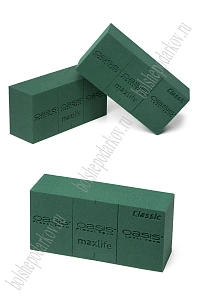 Флористическая пена "Oasis Classic Fresh Floral" 23*11*7,5 см (35 шт)