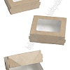 Коробка крафтовая с окошком 10,5x8x4 см TABOX 300 мл (50 шт)