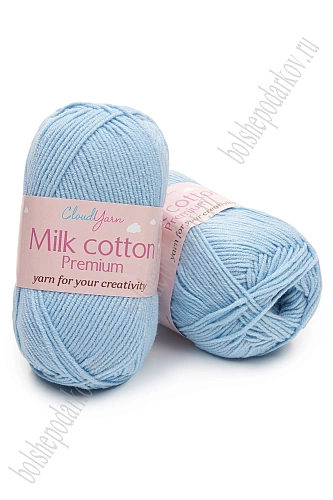 Пряжа &amp;quot;Milk cotton Premium&amp;quot; 50 гр (10 шт) SF-7847, голубой №2