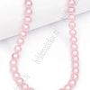Бусины круглые на леске 6 мм (SF-8071) хлопковый жемчуг светло-розовый