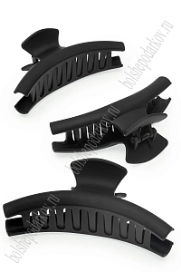 Крабики для волос матовые 12*5 см (12 шт) SF-7979, черный