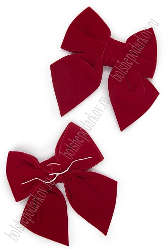 Новогодние банты 13,5*14 см (2 шт) SF-1698, красный