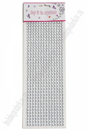 Стразы декоративные 6 мм (504 шт) SF-3177, серебро