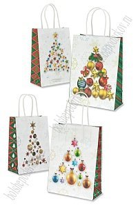 Пакет крафтовый с рисунком 15*21*8 см (12 шт) SF-7177, №9