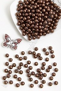 Бусинки 8 мм, 50 гр (SF-1449) шоколадный №80