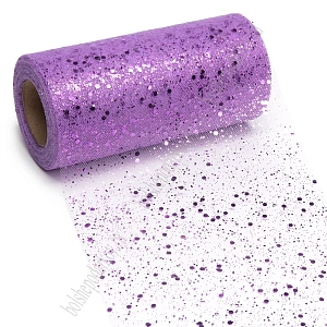 Фатин с пайетками 15 см*25 ярд (SF-605) фиолетовый №32