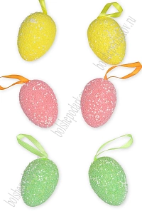 Пасхальный декор "Яйца" 6,5 см (6 шт) SF-7862, в ассортименте