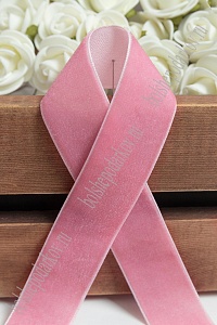 Лента бархатная 2,5 см*20 ярд (SF-2322) розовый №10