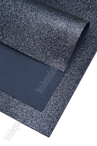Фоамиран глиттерный А4, 2 мм Premium (10 листов) SF-1955, темно-синий №2041
