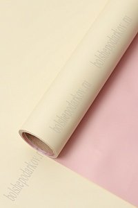 Пленка двухсторонняя для цветов в рулоне 58 см*10 м (SF-7059) светло-желтый/розовый №248