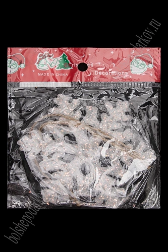 Новогодние украшения &amp;quot;Снежинка&amp;quot; 10 см (2 шт) SF-1692, №4