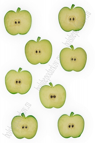 Муляж декоративный долька яблока, SF-1218, зеленый (10 шт)