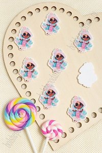 Кабошон-вырубка &quot;Девочка&quot; 35*27 мм (10 шт) SF-3018, №15