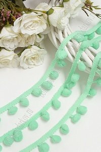 Тесьма с помпонами 20 ярд (SF-118-1) светло-зеленый