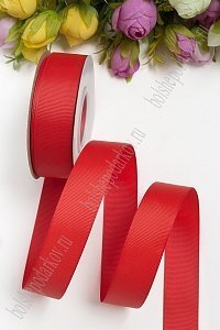 Лента репсовая 2,5 см*20 ярд &quot;1 сорт&quot; (SF-1348) красный №26