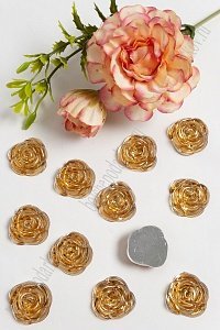 Стразы 20 мм "Розочка" (50 шт) SF-1617, золото №24