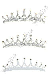 Патчи из фетра со стразами &quot;Корона&quot; 11*3,5 см (5 шт) SF-7699, №9