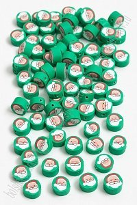 Бусины &quot;Дед мороз&quot; 10 мм (100 шт) SF-7285, зеленый