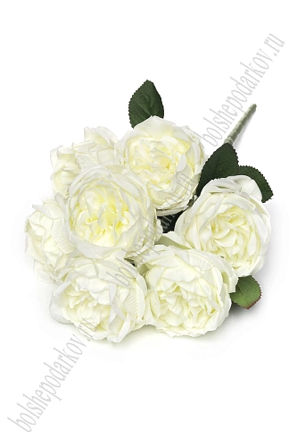 Букет декоративный 42см &amp;quot;Пионовидные розы&amp;quot; (SF-8125) кремовый