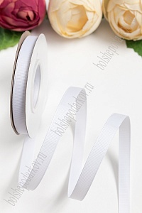 Лента репсовая 1 см*20 ярд &quot;1 сорт&quot; (SF-1346) белый №01