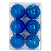 Набор новогодних шаров 4 см (6 шт) SF-7334, синий №5