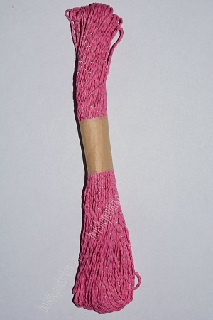 Веревка флористическая с блестящей нитью (розовый)