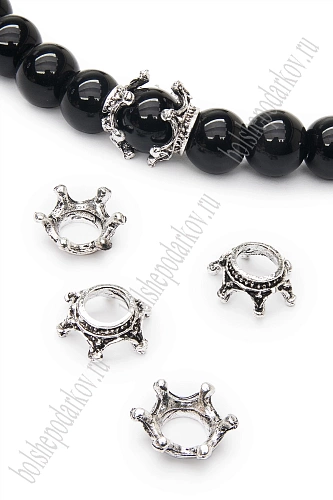 Бусина разделитель 13 мм (20 шт) SF-7750, серебро №39