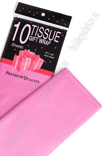 Бумага тишью 50*66 см (10 листов) SF-914, розовый №С008