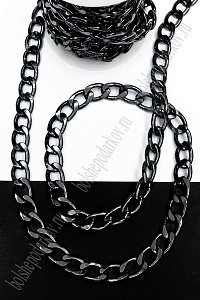 Цепь декоративная 22*13 мм (5 м) SF-2540, черное серебро №2
