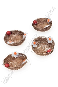 Пасхальный декор 5 см "Гнездо" (4 шт)  SF-5051, №3
