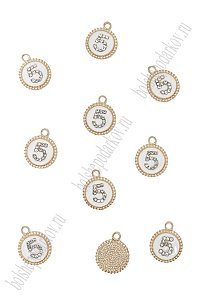 Подвеска "5" (10 шт) SF-7513, белый №3