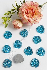 Стразы 20 мм "Розочка" (50 шт) SF-1617, голубой №11