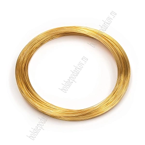 Проволока с эффектом памяти, 115 мм*0,6 мм (SF-7366) золото
